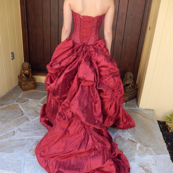 JUSTIN ALEXANDER RED CARPET GOWN SIZE 4 - Picture 13 of 15
